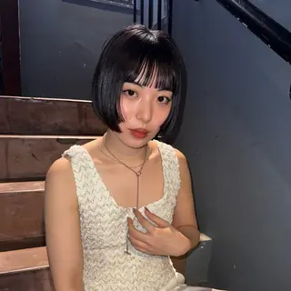 ショート ボブ/顔周りレイヤー 似合わせcut🪽のヘアスタイル