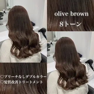 カラー 🤍ブリーチなし ブラウンhimi🤍のヘアスタイル