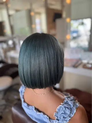 ミディアム カラー 東恩納 誠のヘアスタイル