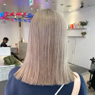 ミディアム カラー 💫色落ちまで可愛い ブリーチ💫ユウゴのヘアスタイル
