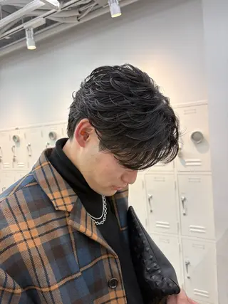 パーマ メンズ 🌀toa/波巻き✨ /メンズパーマ／栄のヘアスタイル