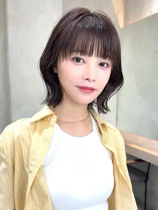 ショート カラー 莉乃/縮毛矯正/髪質 改善/艶カラーのヘアスタイル
