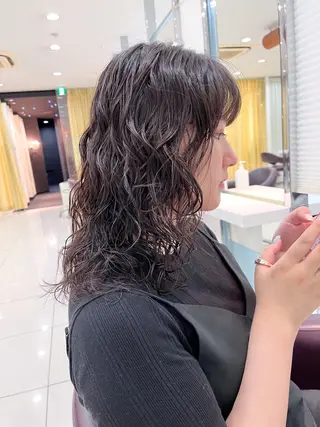 ミディアム パーマ 似合わせパーマ/ kazuのヘアスタイル