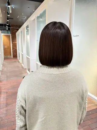 ミディアム マンツーマン 縮毛矯正/マユコのヘアスタイル
