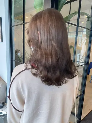 ロング カラー ベージュカラー🧸/ 松崎/東区/田中理沙のヘアスタイル