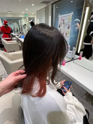ミディアム カラー 縮毛矯正/ショート 長岡/姉崎宏実🌿のヘアスタイル