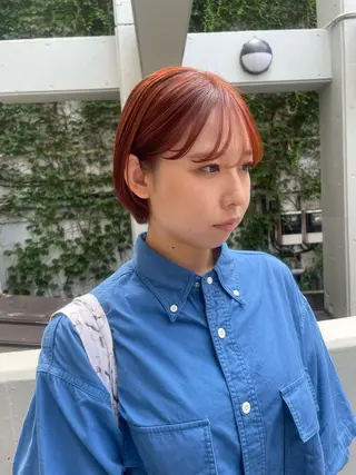 ショート カラー mei|顔まわり ×透明感カラーのヘアスタイル