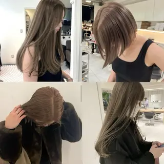 カラー 【韓国レイヤー特化 ハッシュカット】のヘアスタイル