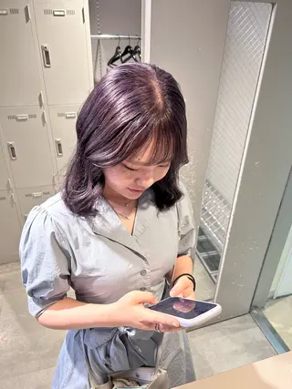 カラー 透明感ベージュ🤎 ナチュラルレイヤーのヘアスタイル