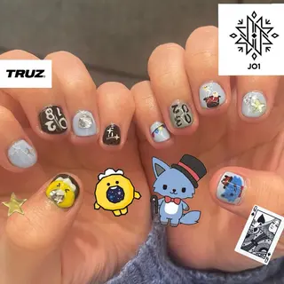 ネイル 個性派✴︎ジャケ写 ネイル🦋mire-のネイルデザイン