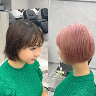 ショート カラー パーマ ヘアアレンジ メンズ キッズ ネイル マツエク・マツパ アイブロウ 大人スタイル 太田のヘアスタイル