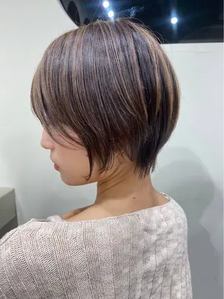 ショート 白髪率別白髪ぼかし /なおき/表参道のヘアスタイル
