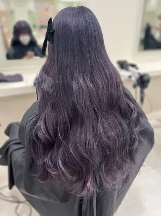カラー ベージュ・ラベンダー カラー🎀りりのヘアスタイル