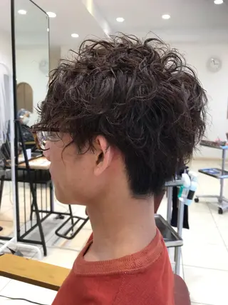 ショート パーマ メンズ 中野 克也のヘアスタイル