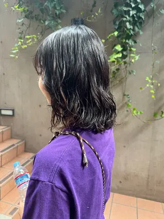 ミディアム 大人可愛い♡コテ巻き パーマ🌼杉田 萌恵のヘアスタイル