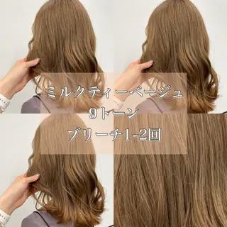 ミディアム カラー ヘアアレンジ トレンドモテカラー 🩷色落ちまで可愛くのヘアスタイル