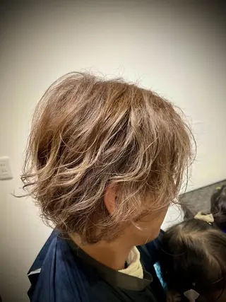 メンズ カラー ショート パーマ パーマPrivate SalonNoa名駅のヘアスタイル