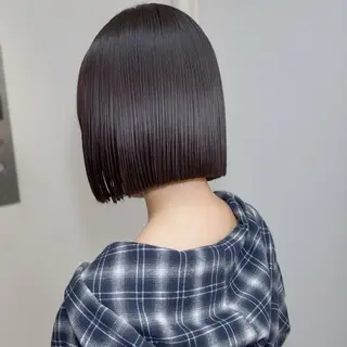 ショート ストンボブ/ 縮毛矯正/岩澤脩太のヘアスタイル