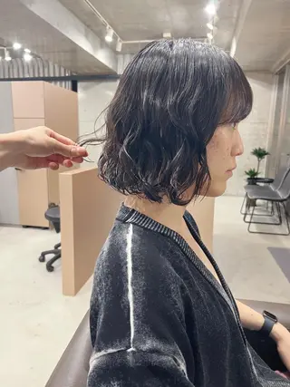 パーマ ボブパーマコテ巻き風 パーマNo1深江秀平のヘアスタイル