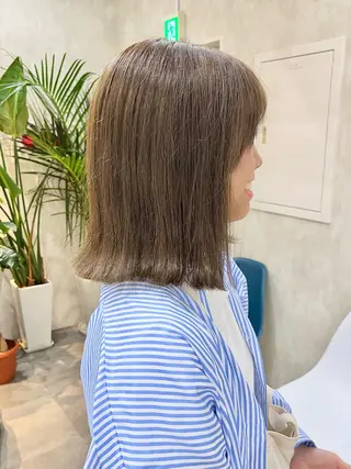 ショート カラー ヘアアレンジ ボブ｜韓国｜美髪矯正 ｜amika🌙のヘアスタイル