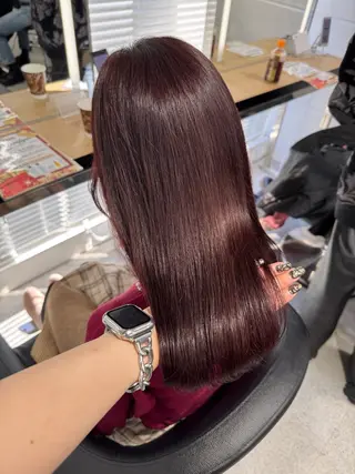 ロング カラー 暗髪🩶ラベンダー/ ブルー/ユウナ🤍のヘアスタイル