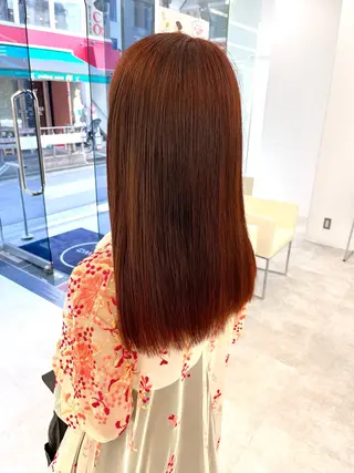 セミロング カラー レイヤーカット×艶髪 /Ayanaのヘアスタイル