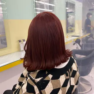 セミロング カラー ヘアアレンジ mai🍑暖色カラー /レイヤー💖のヘアスタイル