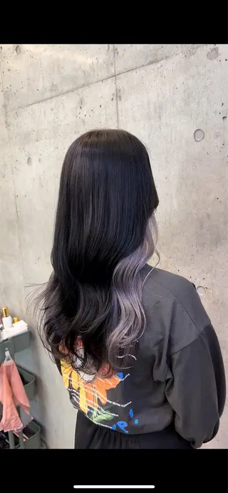 カラー ウルフ/レイヤー/ ブリーチカラーのヘアスタイル