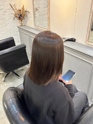 ミディアム カラー 関口 玲那のヘアスタイル