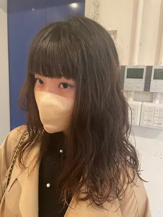 ミディアム パーマ レイヤー/似合わせ TAKUYAのヘアスタイル