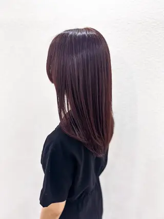 ミディアム カラー イノクチ マコト髪質改善カラーのヘアスタイル