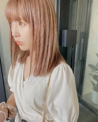 ミディアム カラー パーマ ヘアアレンジ キッズ ネイル マツエク・マツパ 🫧umu.🫧韓国 /レイヤー/ハッシュのヘアスタイル