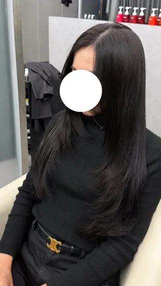 ロング カラー 江坂トレンド韓国風 髪質改善shinoのヘアスタイル
