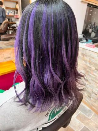 ロング カラー ヘアカラー&縮毛矯正 STAR☆RIVERのヘアスタイル