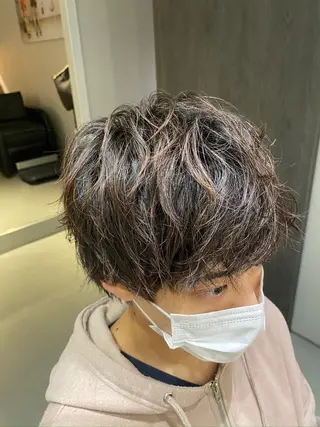 ショート カラー メンズ 梅田茶屋町メンズ 専門美容師 山元一平のヘアスタイル
