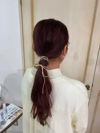 ロング カラー ヘアアレンジ 透明感カラー 古山 結季🌙🖤のヘアスタイル