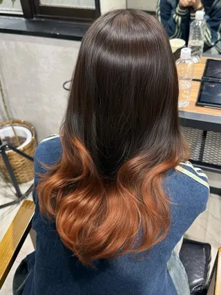 ロング カラー 韓国ヘア りんのヘアスタイル