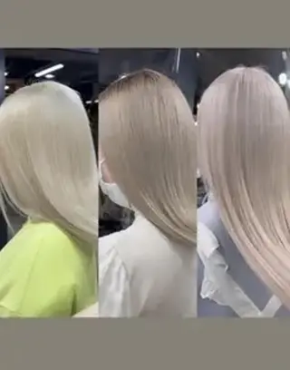 カラー ロング Seleneコウキ ブリーチ/ハイトーンのヘアスタイル