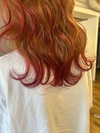 ロング カラー 大阪デザインカラー/ カットモデル募集のヘアスタイル