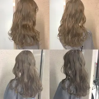 ロング カラー パーマ ハイトーン特化🤍 浦住のヘアスタイル