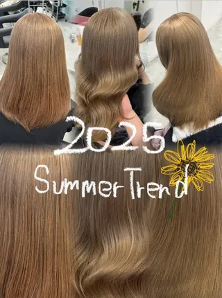 ロング 艶髪ハイトーンカラー 渋谷🎀ririkaのヘアスタイル