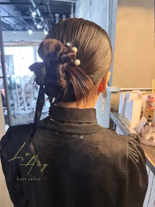 ロング ヘアアレンジ LeAng所属・佐伯 桃のヘアスタイル