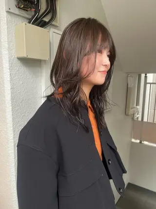 カラー レイヤーカット🍏 オリーブ/ののかのヘアスタイル