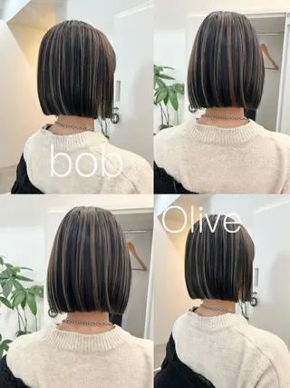 ショート カラー SALOWIN藤沢店所属・サナ🌱 切りっぱなしボブのヘアスタイル