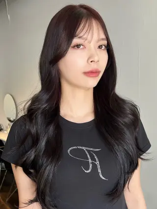 ロング カラー ヘアアレンジ レイヤーカット×髪質 改善🇰🇷シオリのヘアスタイル