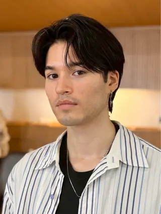 ショート メンズ センターパート職人 柏/メンズ/ ハルキのヘアスタイル