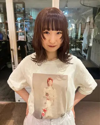 セミロング カラー KNACK/天王寺 美容室/レイヤーのヘアスタイル