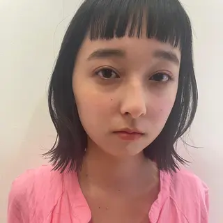 ミディアム カラー ボブパーマ 🌷ヨシカワハナコのヘアスタイル
