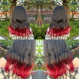 セミロング カラー "PEPPU "所属・🌈推し色派手髪 ハイトーンShinのヘアスタイル