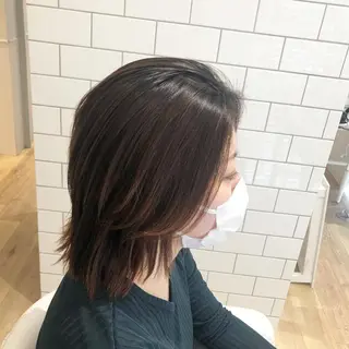 セミロング カラー ヘアアレンジ ✨🌿大人可愛い愛さ れhair🌿✨松本のヘアスタイル